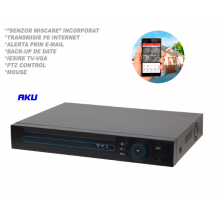 Digital Video Recorder AKU 8 canale HD FULL HD 1080P, audio video H264 iesire internet cu vizualizare pe telefon mobil tableta si desktop